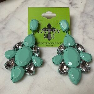 Turquoise and Silver Statement Earrings